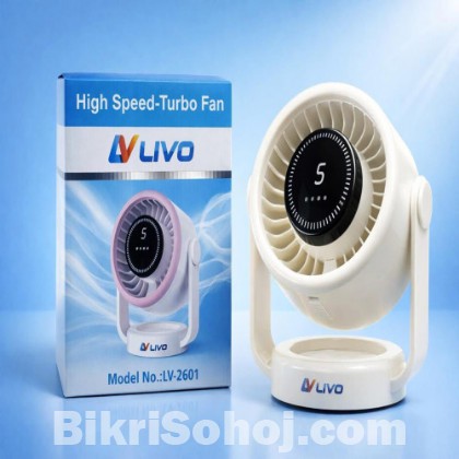 High speed turbo fan Livo LV-2601 – 5 Speed, TypeC Charging